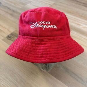 Tokyo Disneyland Red American Flag Mickey Mouse Bucket Hat Japanese One Size